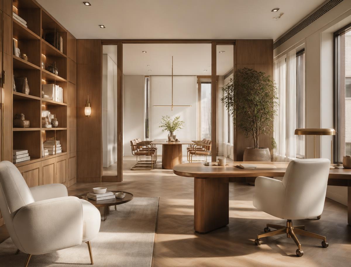 A sophisticated consulting office interior